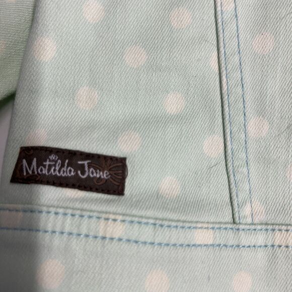 New Girls Matilda Jane Dream Chasers Polka Dot Party Denim Jacket Size 2 - Picture 8 of 8